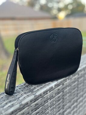 Giorgio Armani Black Makeup Bag/Pouch